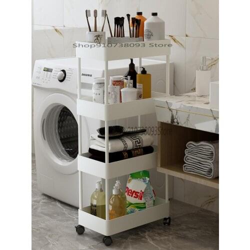 Toilet Slot Shelf Floor Bathroom Toilet Toilet 20cm Narrow Slot Washing Machine Toilet Toilet Slot Storage