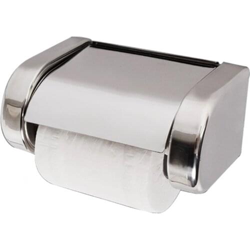Stainless Steel Toilet Paper Holder Wall Mounted Bathroom Tissue Boxes Roll Paper Rack Tissue Holder Shelf Paper Storage Box