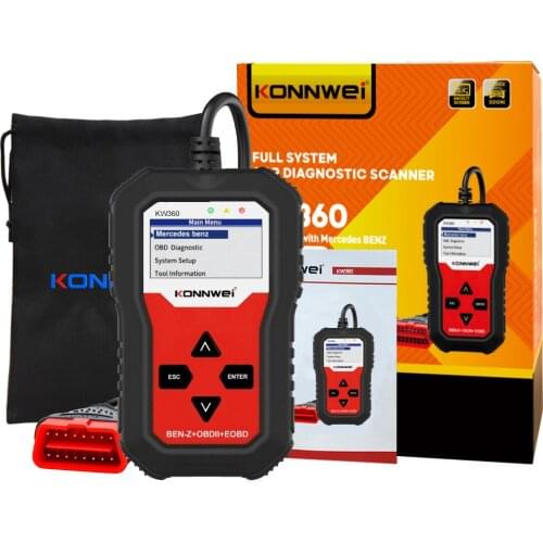 New KONNWEI KW360 Fit for M-Benz Dedicated Full-featured Full-system Airbag ABS Brake System Car Scanner
