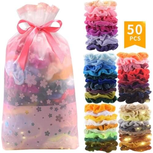 Solid Velvet Elastic Hair Bands Women Hair Accessories Ladies Hair Tie Hair Scrunchies Ponytail Hair Female Girl Holder Rope