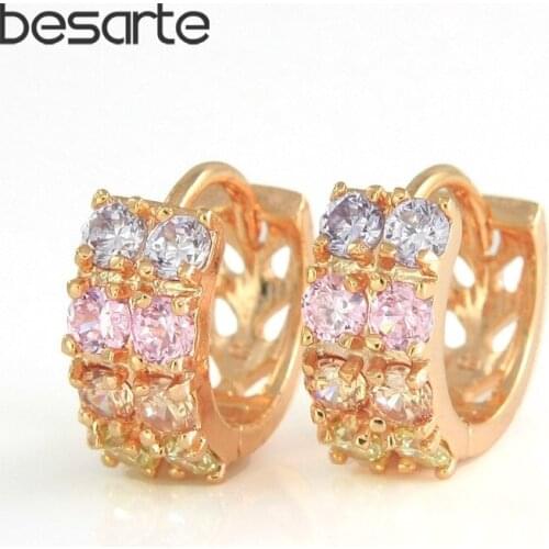 Cristal Earring Gold Hoop Earrings For Women Brinco Argola Mujer Boucle Oreille Orecchini Cc Earings Indian Jewelry Cute E1319