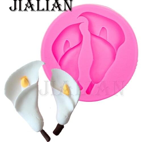 Lily flower petal design silicone mold fondant mould cake decorating tools chocolate sugar art displays. T0583