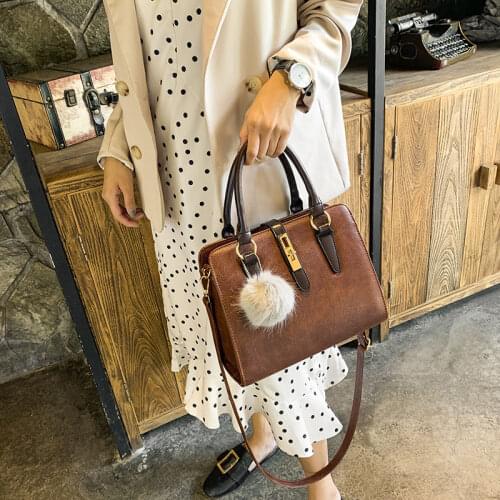 Vintage Fashion Hand Bag Bags Women Shoulder Crossbody Bag High Quality PU Leather Tote Womens Handbags Purses free ship