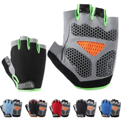 Gel Anti Slip Anti Sweat Cycling Gloves Men Women Half Finger Gloves Wear Resistant Shockproof Bike Bicycle Fingerless Gloves