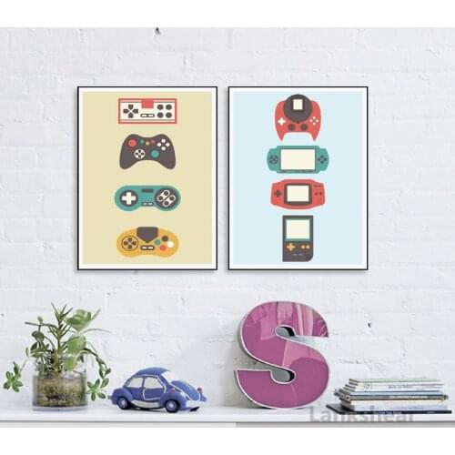 Vintage Gamer Canvas Painting Wall Art Posters and Prints Scandinavian Retro Gaming Boys Gift Wall Posters Kids Room Decor