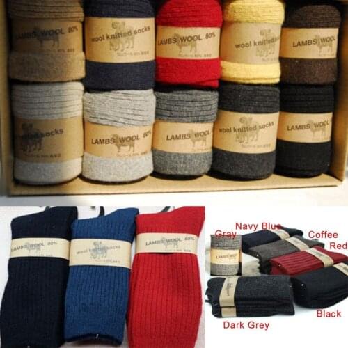 Winter Mens Army Socks Mid-length Thicken Warm Socks Military Socks Thermal Wool Size 6-9 Many Color Option