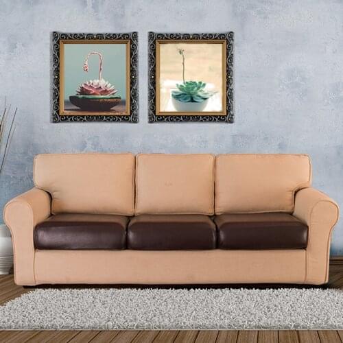 1/2/3/4 Seater Sofa Seat Cushion Cover Waterproof Pu Leather Removable Sofa Kussenhoes Slipcover Furniture Protector Couch Cover