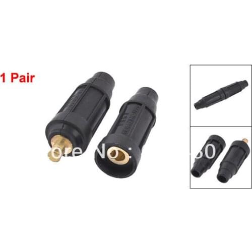 1 Pair Wire Plug 13mm 1/2" Inside Dia Rubber Welding Cable Connector Adapter Cable Joint Welder Plugs