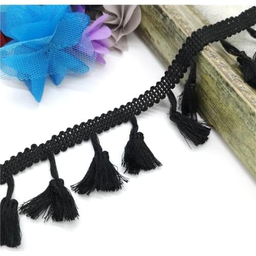 2 yards Lace Trim Sewing Ribbon Tassel Fringe Cotton Ethnic Latin Dress Stage Garment Curtain Decorative Diy #RL