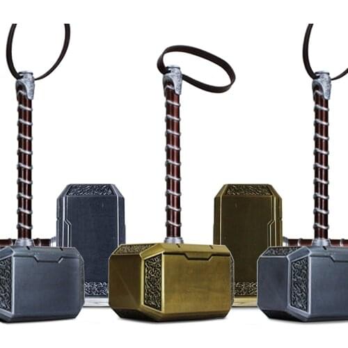 20cm 2 Colors Marvel Avengers Thors Hammer Weapon Cosplay Super Hero Props Metal Collection Model Toys Dolls Gifts