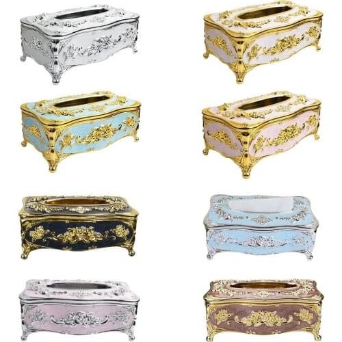 European Style Napkin Case Acrylic Tissue Box Living Room Hotel Napkin Storage Box Home Decoration Holder Case