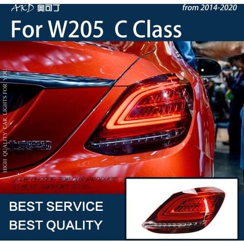 AKD Car Styling For Benz W205 2014-2020 LED Tail Light DRL Dynamic Signal Rear Fog Lamp LED Highlight Reversing Light Assembly