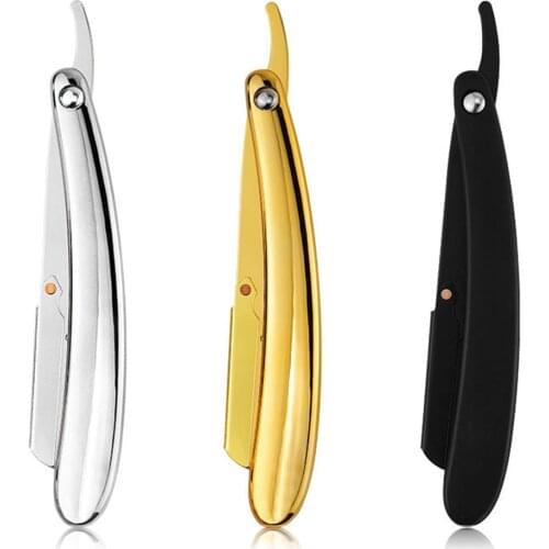 Men Shaving Razor Barber Razor Shaving Tools Facial Beard Hair Remover Folding Shaving Knife Straight Shaving Razor Haircut Tool