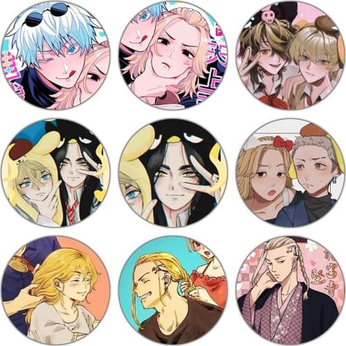 Tokyo Revengers 58mm Anime Badge Brooches Badges Accessories for Clothes Backpack Decoration Gift Anime Figures Cosplay Pins Kid
