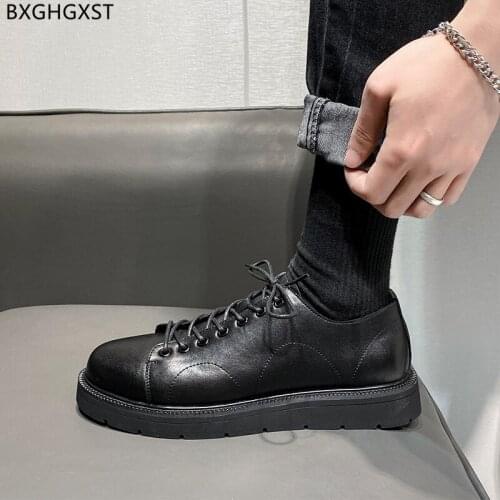 Designer Leather Shoes Men Classic Black Casual Business Shoes Men Fashion Party Shoes for Men 2021 Chaussure Sapato Masculino