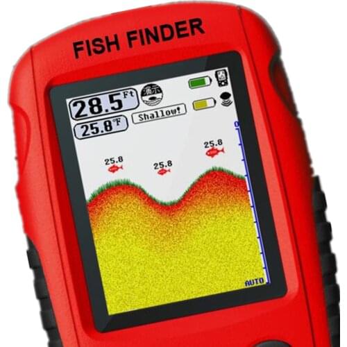 Fish Finder Sonar Sensor 2.4'' Color LCD Display Fishfinder Depth Finder