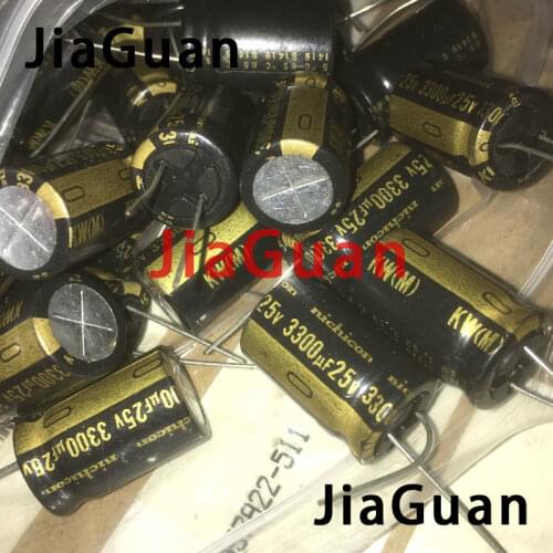 10pcs NICHICON KW 25V3300UF 16X25MM audio electrolytic capacitor 3300uF/25v kw 85 degrees FW upgrade version 25v 3300uf