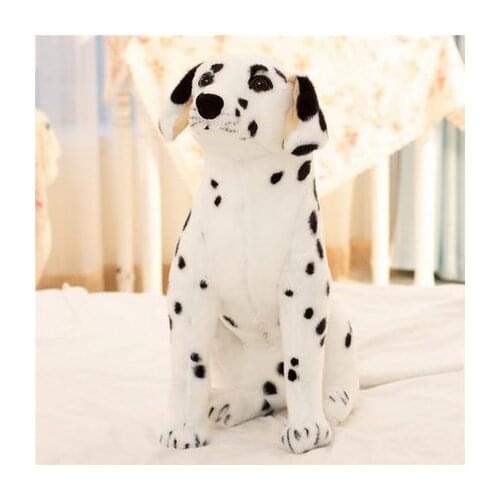 Simulation animal about 50cm squatting spotted dog plush toy Dalmatian toy doll gift w4149