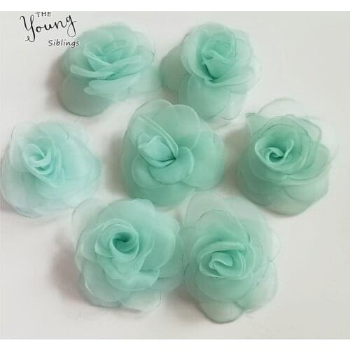 High quality Artificial Flowers Rose Organza Flowers Artificial Flower Heads Home Decor Wedding Favors DIY Costume Decoration
