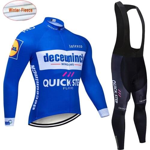 2019 QUICKSTEP TEAM CYCLING JACKET 20D bike pants set Ropa Ciclismo MENS winter thermal fleece pro BICYCLING jersey Maillot wear