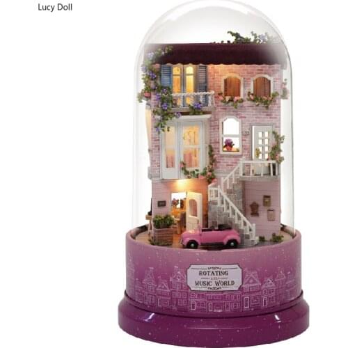 LucyDdoll Doll House Miniature DIY Dollhouse With Furnitures Wooden House Toys For Children Birthday Gift Street Corner B031