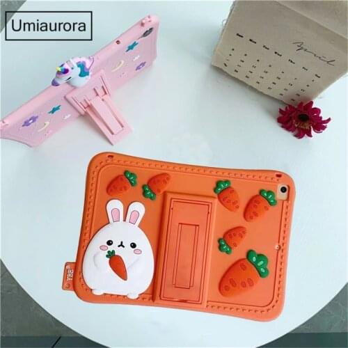 Cute Pink Phone Model Case For IPad Air 9.7 2017 2018 Mini 1 2 3 4 5 7th 8th 10.2 Pro 10.5 10.9 Kids Soft Silicone Cover + Strap