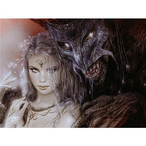 Beauty and demon Needlework Sets Cross stitch 14CT Unprinted Embroidery kits Arts Cross-Stitching,DIY Handmade Home Decor