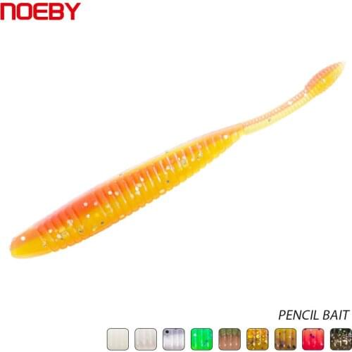 NOEBY Soft Worm Jerkbait 9.5cm 3.5g Artificial Bait 6pcs/bag Grub Fishing Lure Swimbait Fishing Tackle S3110