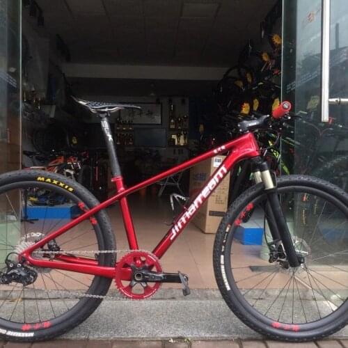 New 2021 JIMAITEAM Carbon Fiber Mountain Bike Frame 27.5 "29" Quick release Barrel Axle 142mm Carbon Bike Frame/Transparent red