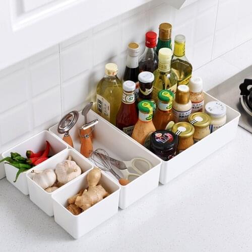 Practical Drawer Organizer Spoon Cutlery Separation Finishing Storage Box Makeup Organizer kitchen Sundries accessory organizer