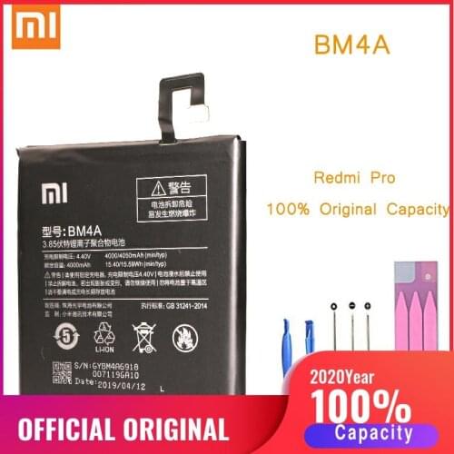 Original Phone Battery for Redmi Pro Battery Xiaomi hongmi Pro BM4A Replacement Batteries Xiomi hongmi bateria