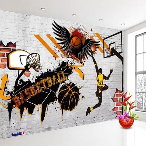 Custom 3D Wall Murals Wallpaper Basketball Poster Photo Background Wallpaper For Bedroom Walls Papel Tapiz Mural Papel De Parede