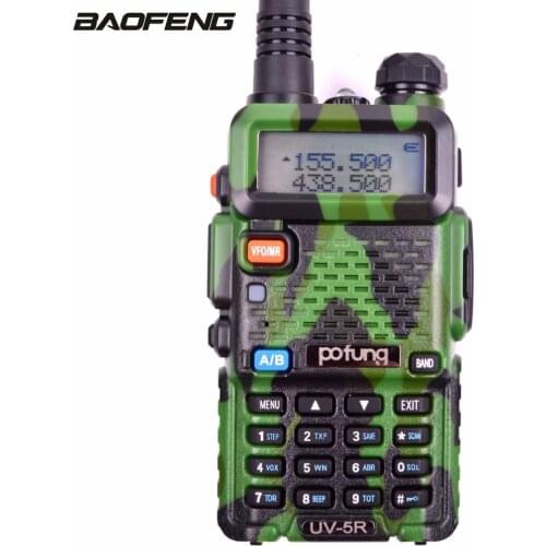 BaoFeng UV-5R Camouflage Green Walkie Talkie 128CH 5W Transmitter Power Transceiver Dual Band Dual Display Two Way Radio