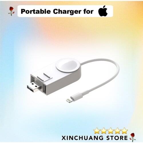 Portable Charger Compatible for iPhone/Airpods/iWatch Adjustable Angle USB Easy and Convenient To Use Everywhere