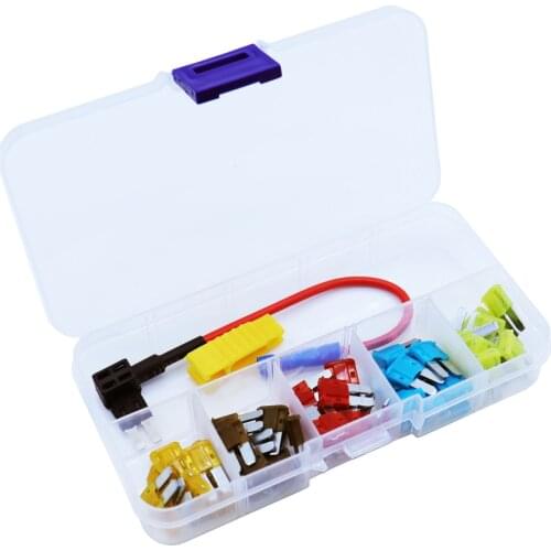 Mirco2 ATR Size Blade Car Fuse 50Pcs/Box Assortment Set for Auto Car Truck 5/7.5/10/15/20A Fuse for Ford/Fox /Mondeo /Dodge/JEEP