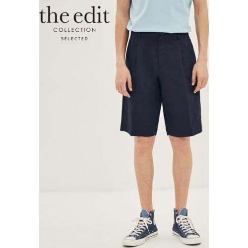 SELECTED Mens Cotton & Linen Blended Loose Casual Summer Shorts T|4202SN502