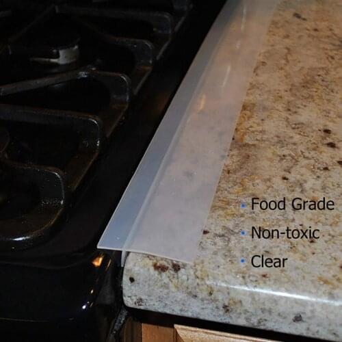 Kitchen Silicone Gas Stove Counter Gap Cover Easy Clean Heat-resistant Gap Filler Seals Spills Between Counter Tools