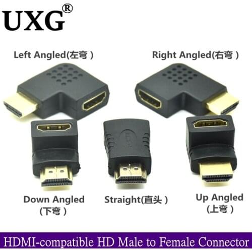 HDMI-compatible Adapter 90 270 Degree Right Male To Female Converter Extender For PS4 HDTV Projetor Laptop Monitor 1.4 Converter