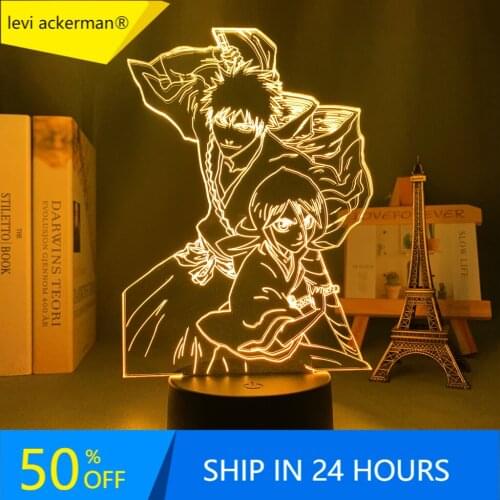 3d Light Anime Bleach for Home Decoration Nightlight Cool Birthday Gift Acrylic Led Night Lamp Bleach Drop Shipping