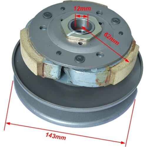 2088 Motorcycle 12mm Shaft Belt Transmission Driven Wheel Clutch Assembly For Haojue Suzuki AN125 HS125T AN HS 125 Spare Parts