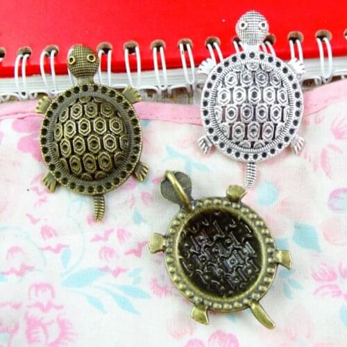 10pcs 52.2*32*16.5MM Tortoise Turtle Charms Charm Jewelry Making Antique Bronze Color Antique Silver Plated Sea Turtle Charms