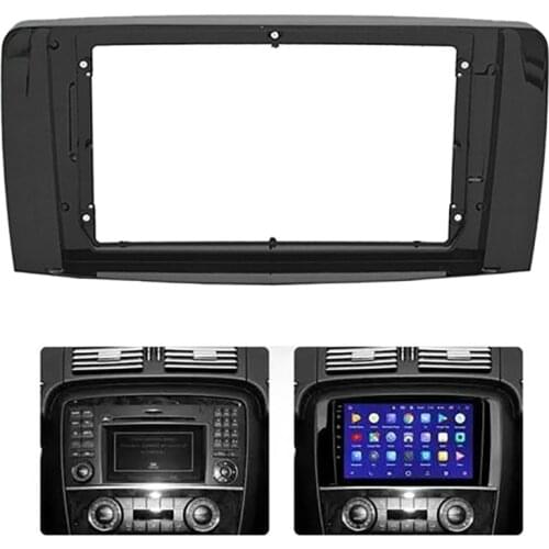 2-1Din Car DVD Frame Audio Fitting Adaptor Dash Trim Kits Facia Panel 9 Inch for BENZ R Class W251 R280 R300 2006-2013