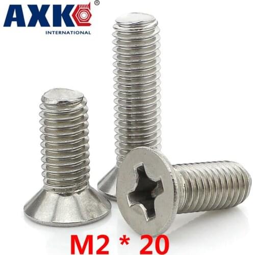 2021 Drywall Tornillos Para Madera 50pcs 304 Stainless Steel Countersunk Head Phillips Screws / Flat-head Machine M2 * 20 Gb819