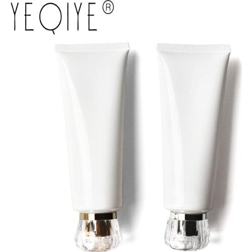 【30PCS】120ml Empty White Cosmetic Container 120g Plastic Tube Makeup Cleanser Lotion Aloe Cream Travel Packaging Bottles