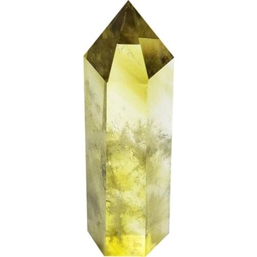 5-6 Cm Natural Yellow Citrine Wand Crystal Quartz Sceptres Prism Points Healing Pillar For Yoga Meditation Wedding Party Gifts