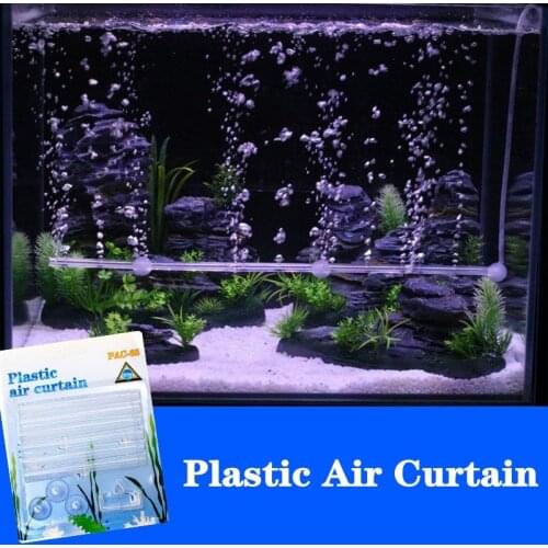 Fish Tank Aquarium Air Stone Bubble Wall Aeration Tube Plastci Air Curtain Oxygen Pump Diffuser High Efficiency