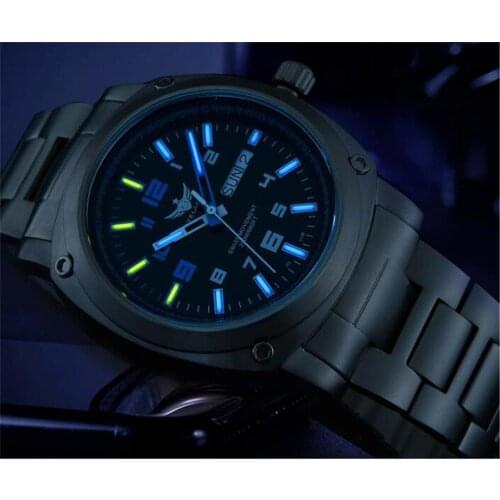 Yelang Men Automatic watch Tritium Light T100 Switzerland Movement 26 Jewels WR200M Tritium Military Watch Mechanical