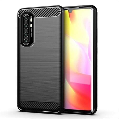 For Xiaomi Note 10 Lite Case Soft Carbon Fiber Phone Case For Xiaomi 10 Lite Shockproof Full Protection Silicone Bumper