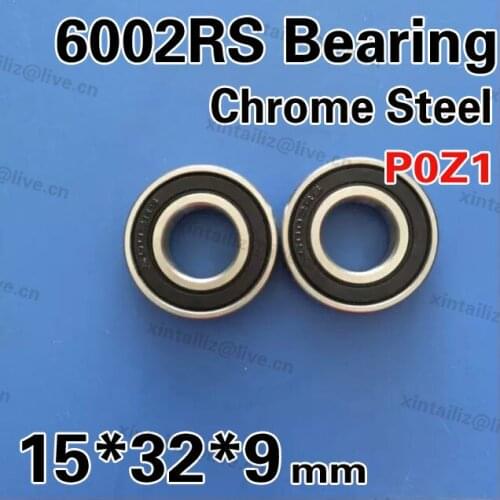 [CM6002RS-P0]Free Shipping 10pcs 6002-2RS 6002-2RZ 6002RS rubber cover ball bearing with 15mm*32mm*9mm bearing
