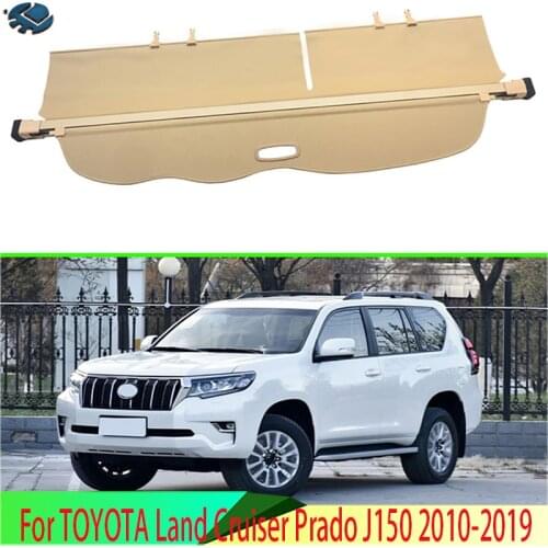 For TOYOTA Land Cruiser Prado J150 2010-2019 Aluminum+Canvas Rear Cargo Cover privacy Trunk Screen Security Shield shade